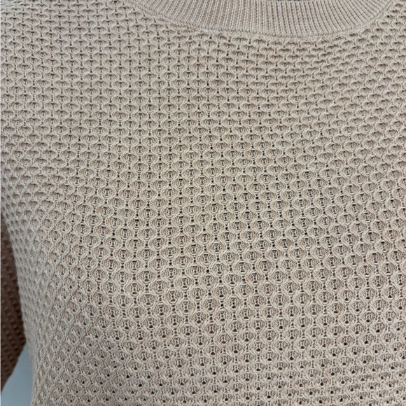 Nine West Textured Beige Sweater lightweight business casual - Picture 3 of 6